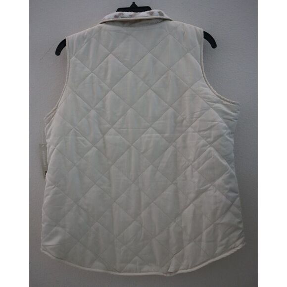 Thread & Supply Women's Sz M Cream/Snow Leopard Reversible Vest $68 - Picture 2 of 7